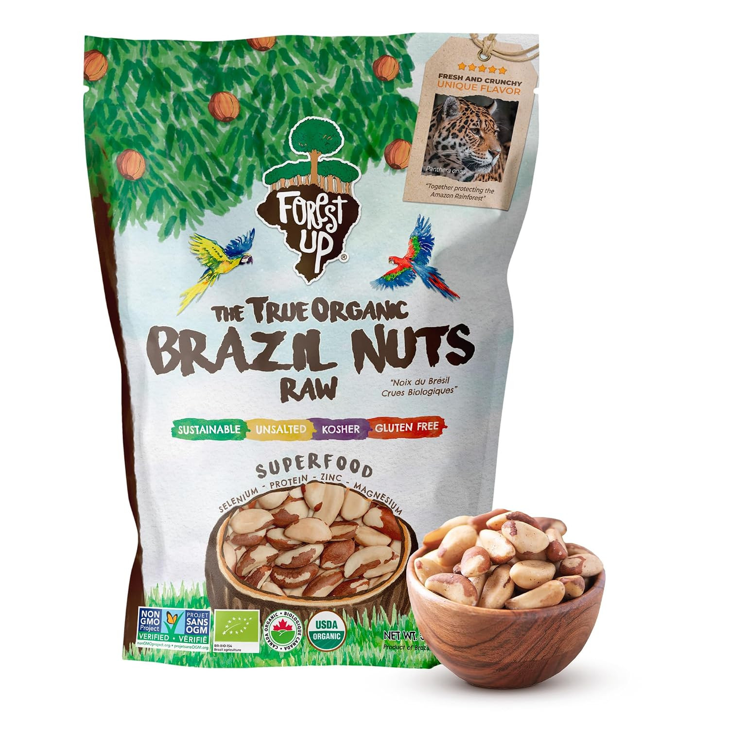 Forest Up The True Organic Brazil Nuts 32 oz Raw and Unsalted | Amazon (US)