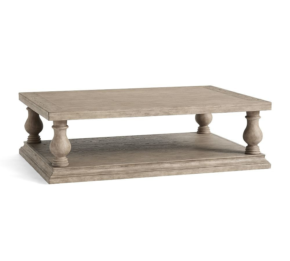 Lorraine Grand Coffee Table, Gray Wash, 60""L | Pottery Barn (US)