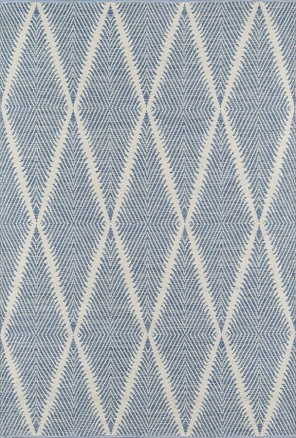 Erin Gates by Momeni River Beacon Denim Hand Woven Indoor Outdoor Area Rug 7'6" X 9'6" | Amazon (US)