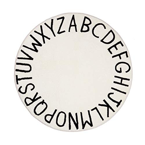 Topotdor Round Kids Play Rug Alphabet Nursery Area Rug Extra Large Soft Crawling Play Mat for Childr | Amazon (US)