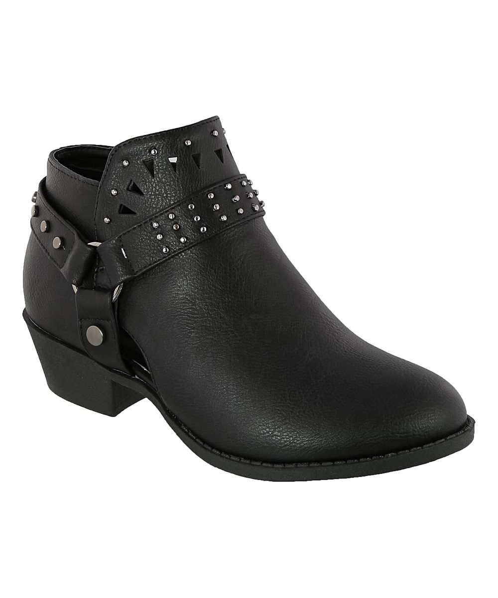 TOP MODA Women's Casual boots Black - Black Geometric Karli Bootie - Women | Zulily