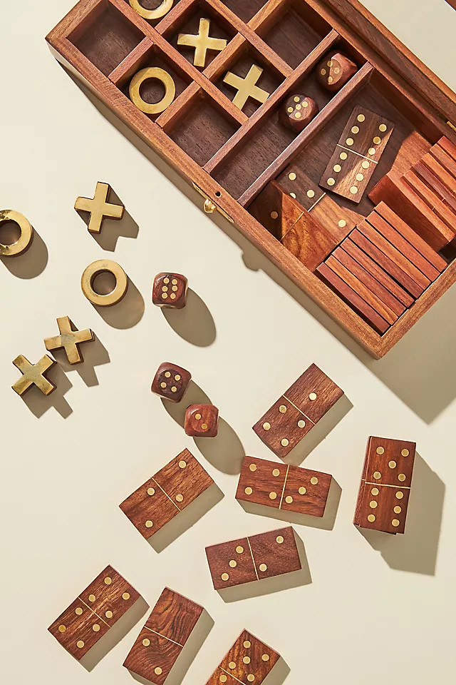 Rosewood 3-in-1 Game Set | Anthropologie (US)