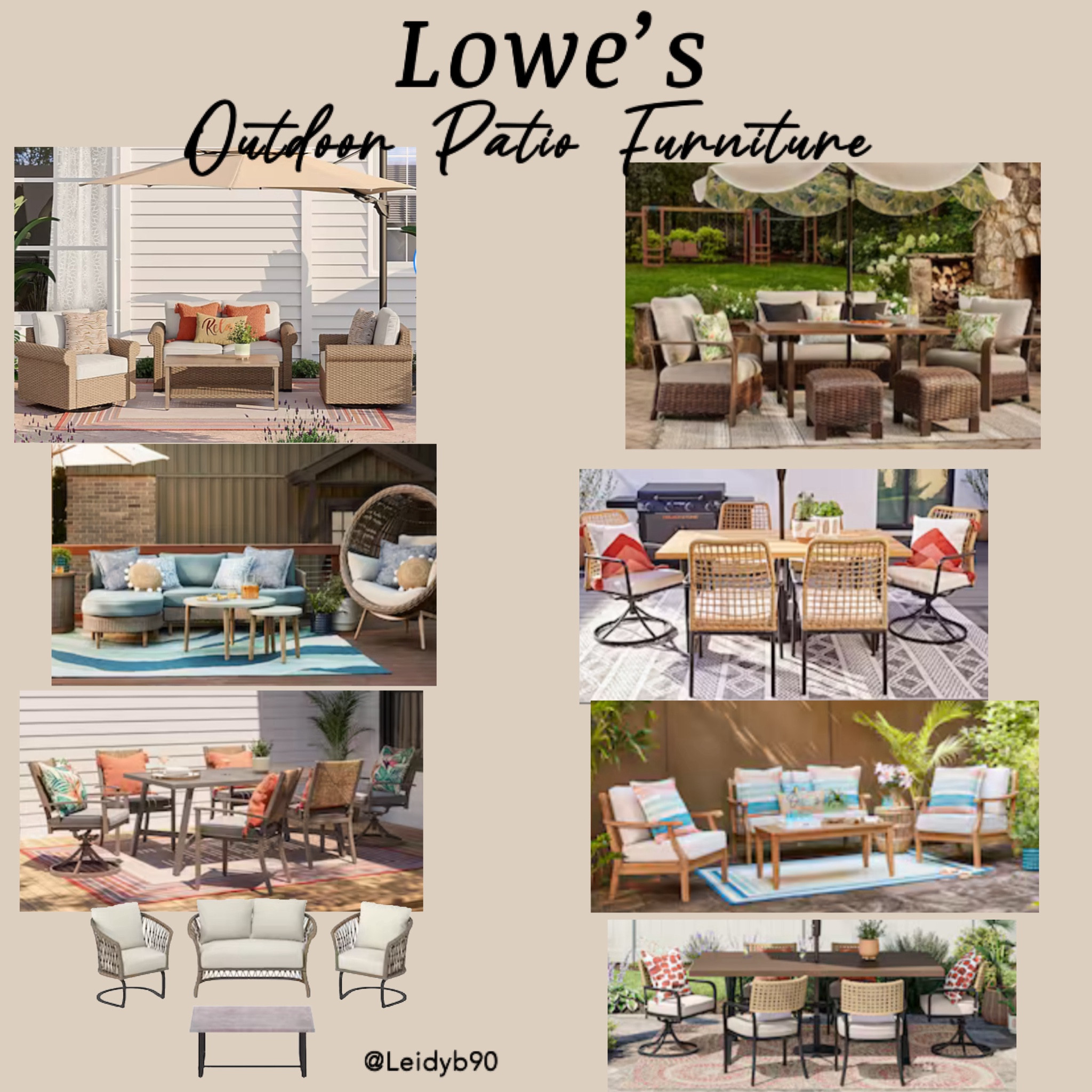 Outdoor Patio Furniture ✨ Lowes outdoor dining table, outdoor furniture, outdoor couch, outdoor chairs, spring must have, spring cleaning, outdoor sectional, affordable outdoor decor, patio furniture sale

#LTKhome #LTKSeasonal #LTKsalealert