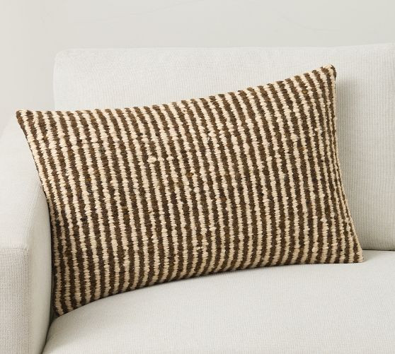 Enzo Stripe Lumbar Pillow | Pottery Barn (US)