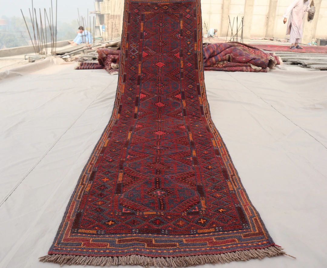 2x8 Runner Rug 2'3x8'2 ft Handmade Vintage Rug - Mashwani design Oriental Barjesta Rug - Afghan G... | Etsy (US)