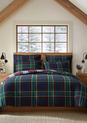 Levtex Home Spencer Plaid Comforter Set, Navy Blue, King | Belk