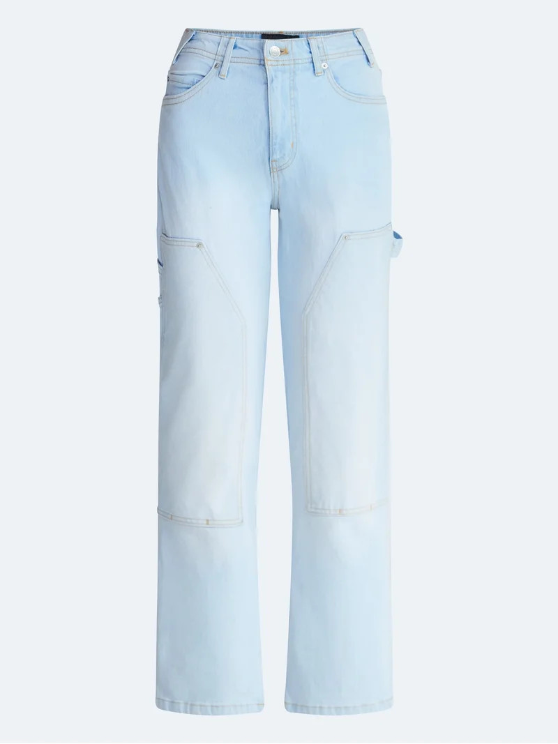 Free Assembly Women's Mid Rise Relaxed Carpenter Jeans, Sizes 0-16 | Walmart (US)