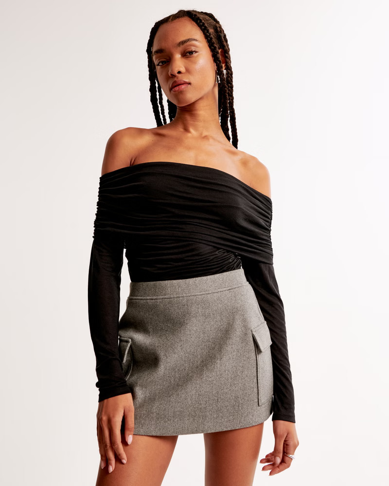 Long-Sleeve Foldover Top | Abercrombie & Fitch (US)