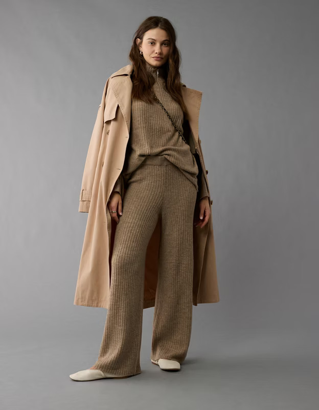 AE High-Waisted Wide-Leg Sweater Pant | American Eagle Outfitters (US & CA)