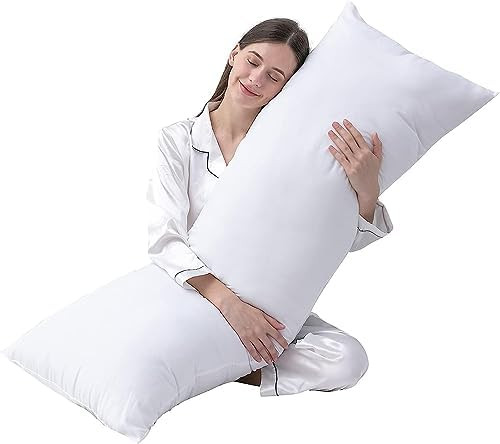 DOWNCOOL Large Body Pillow Insert- Breathable Full Body Pillow for Side Sleeper - Soft Long Bed P... | Amazon (US)