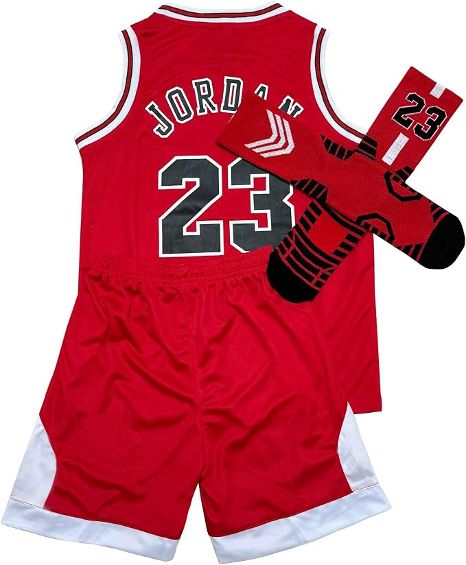 3Pcs Kids Basketball Jersey Set - Youth Basketball Tank Top + Track Shorts+ Socks for Boys Girls ... | Amazon (US)