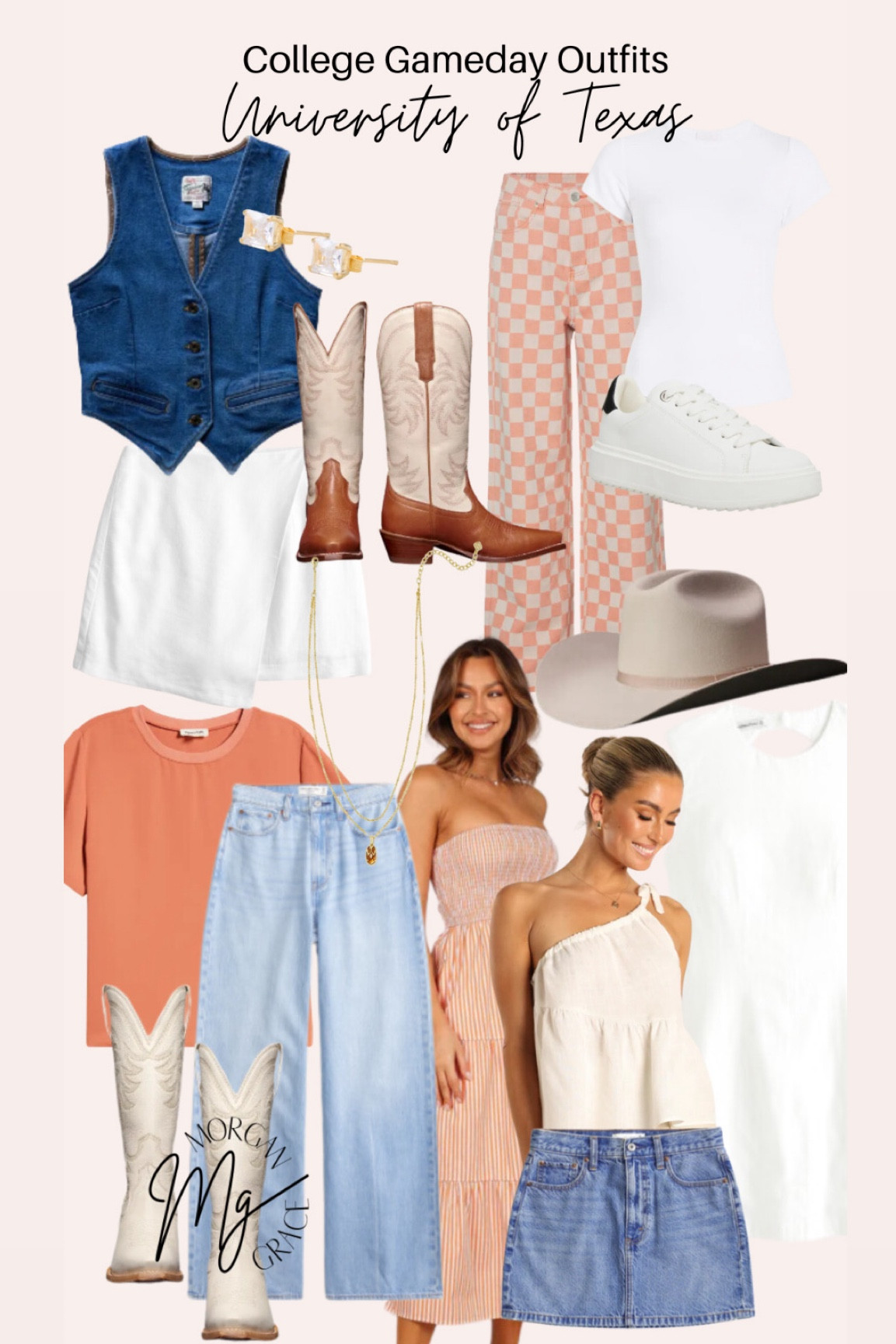 College game day outfits: University of Texas


college football. football game. orange outfit. orange and white. burnt orange. Texas. country concert. cowboy boots. boots outfit. denim vest  

#LTKFindsUnder100 #LTKU #LTKBacktoSchool