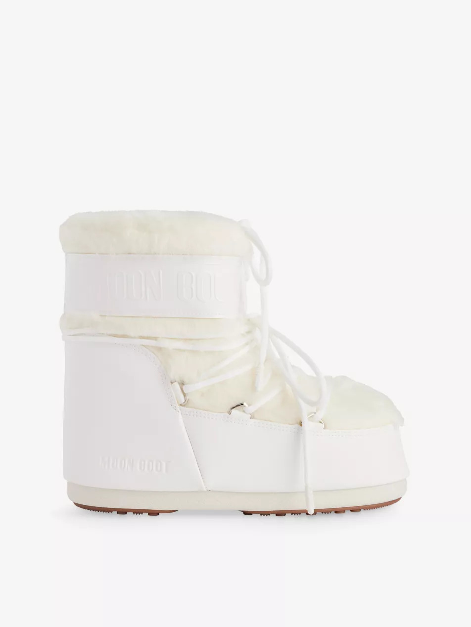Icon Low faux-fur and leather snow boots | Selfridges