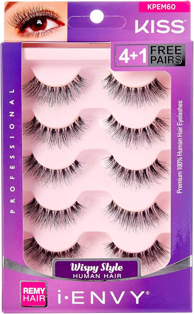 iEnvy by Kiss So Wispy 03 Strip Eyelashes 5 Pair Value Pack #KPEM60 Natural Wispies Style | Amazon (US)