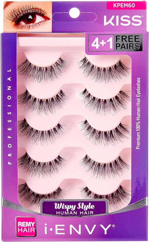 iEnvy by Kiss So Wispy 03 Strip Eyelashes 5 Pair Value Pack #KPEM60 Natural Wispies Style | Amazon (US)