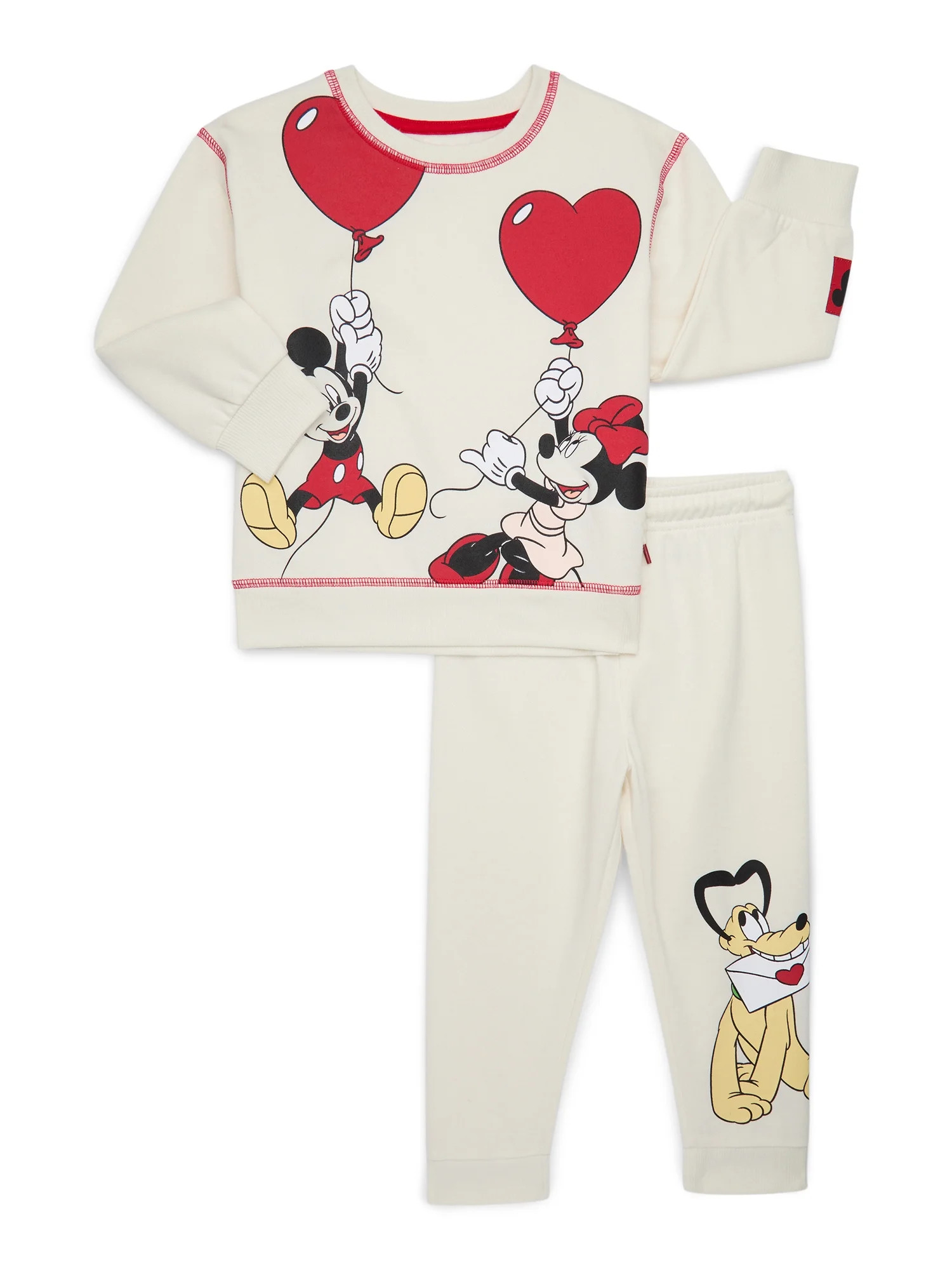 Mickey & Friends Toddler Boys or Girls Valentine's Day Graphic Sweatshirt and Jogger Pants Set, 2... | Walmart (US)