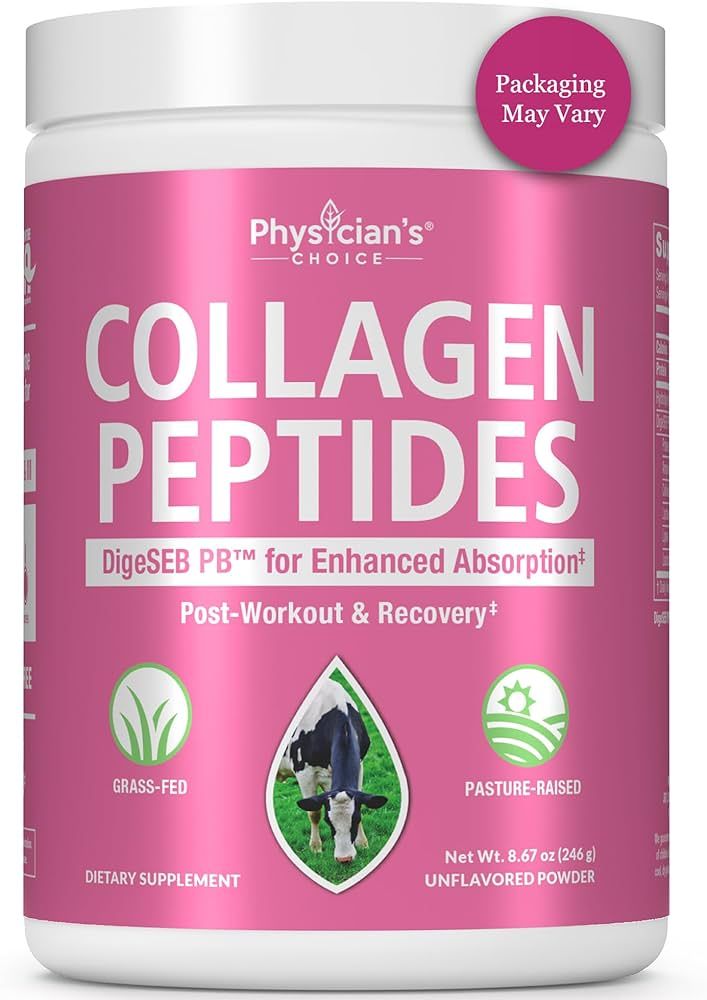 Amazon.com: Physician's CHOICE Collagen Peptides Powder w/Digestive Enzymes - Hydrolyzed Protein ... | Amazon (US)