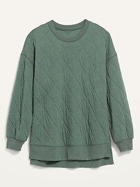 Long-Sleeve Vintage Quilted Tunic Sweatshirt for Women | Old Navy (US)