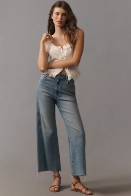 PAIGE Anessa Panel High-Rise Crop Wide-Leg Jeans | Anthropologie (US)