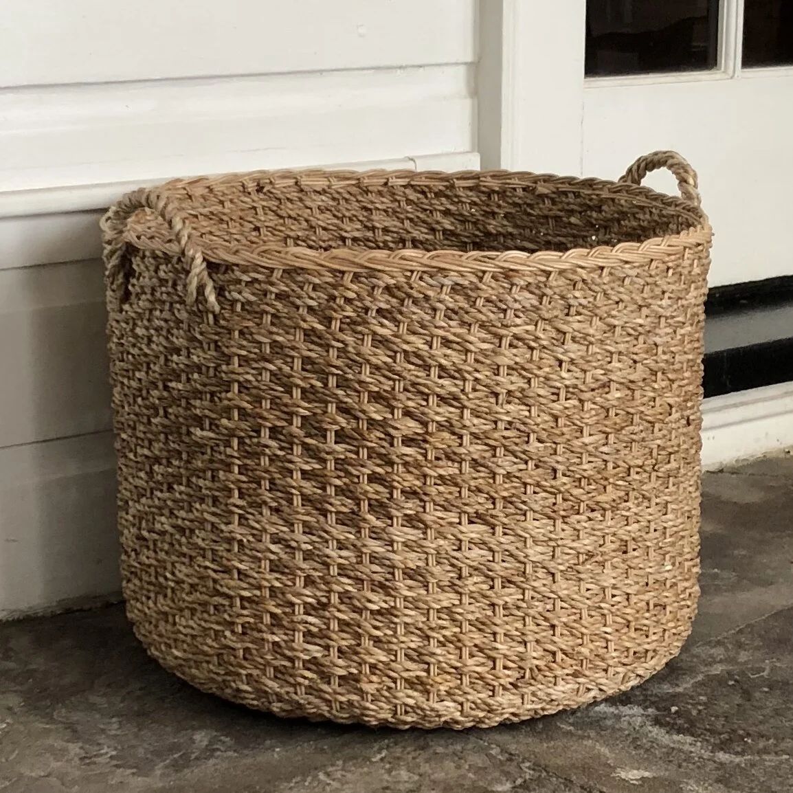 12.5" H x 16" W x 16" D Handwoven Wicker/Rattan Basket, Fits great on a shelf or counter top, Ove... | Walmart (US)