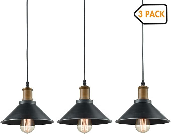 Dazhuan Ceiling Light 3-Lights Pendant Metal Hanging Kitchen Farmhouse Industrial Lighting Fixtur... | Amazon (US)