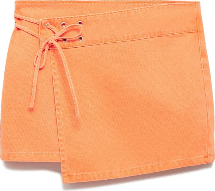 MANGO Wrap Denim Miniskirt | Nordstrom | Nordstrom