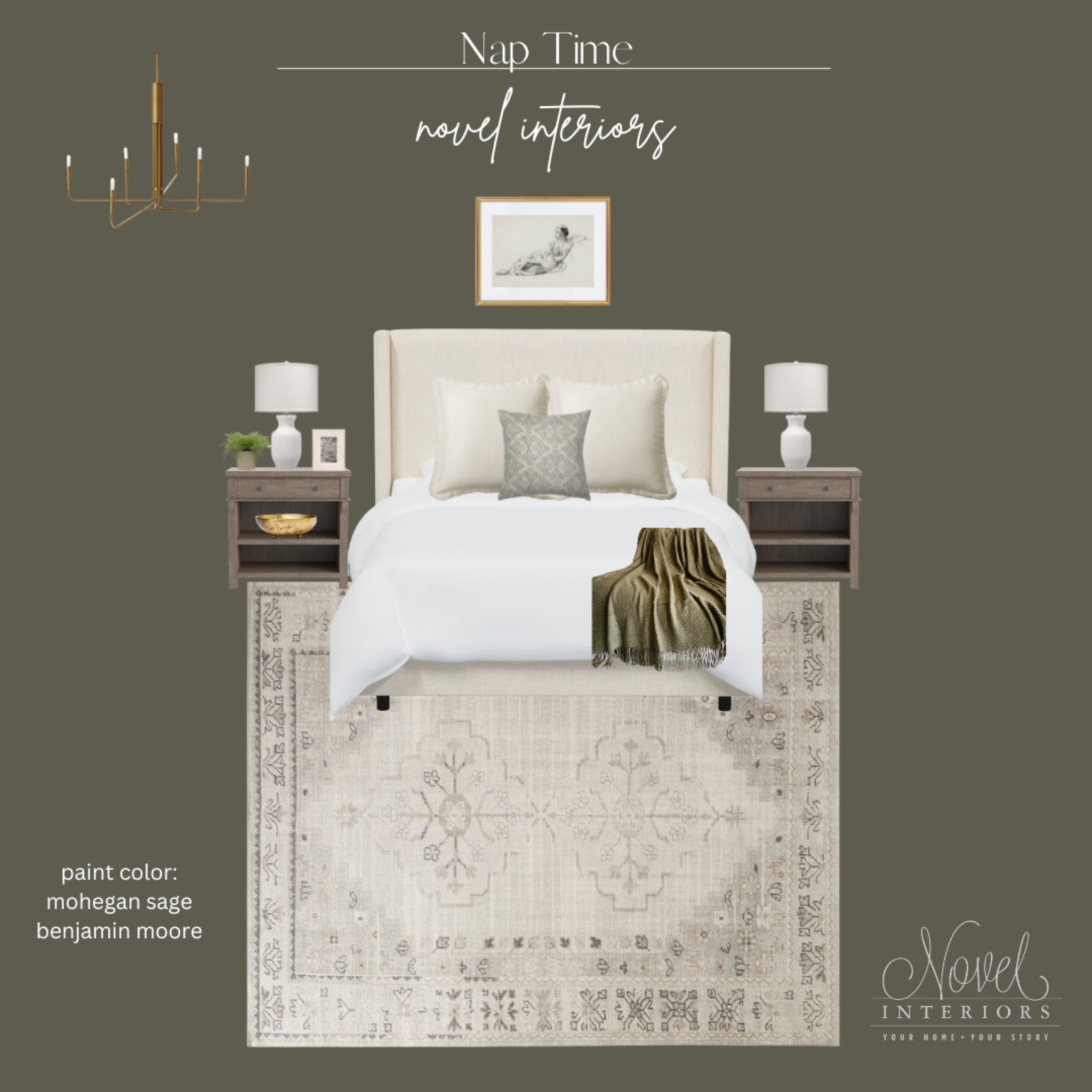 A cozy green room - perfect for a nap  

#LTKfamily #LTKFind #LTKhome