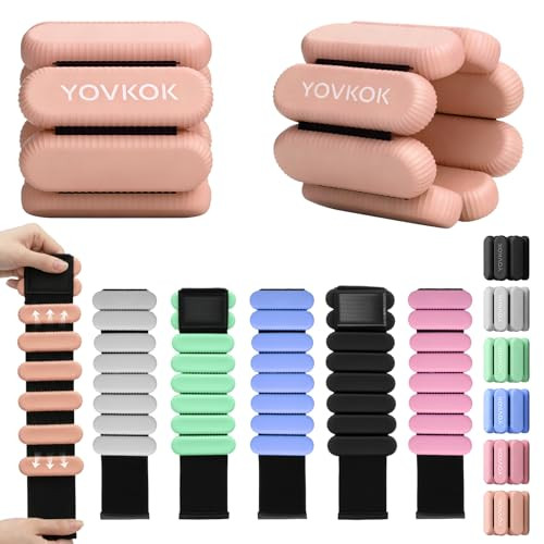 Wrist Weights, Silicone Adjustable Ankle Weights for Women Men - Strengthen Arms and Legs Ideal f... | Amazon (US)