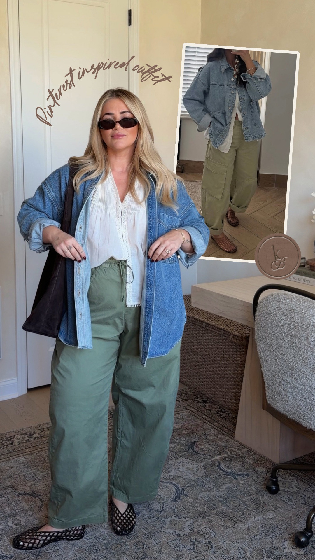 Code: AFLTK @abercrombie sale 
Denim button down- XL
Blouse- large 
Pants- large (run big)
