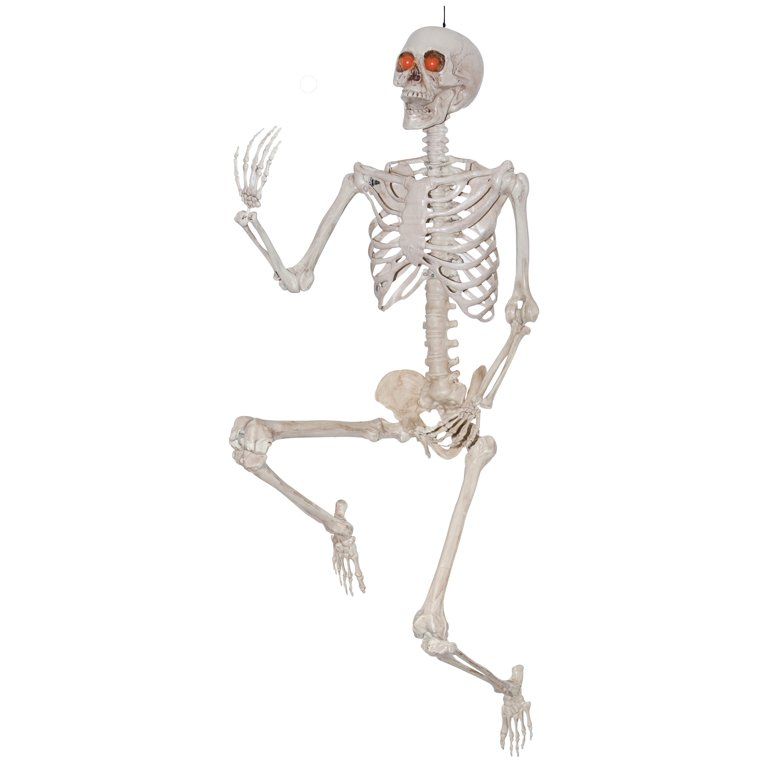 Way To Celebrate! 5 feet Realistic Bone Color Plastic Posable Skeleton for Indoor/Outdoor Hallowe... | Walmart (US)
