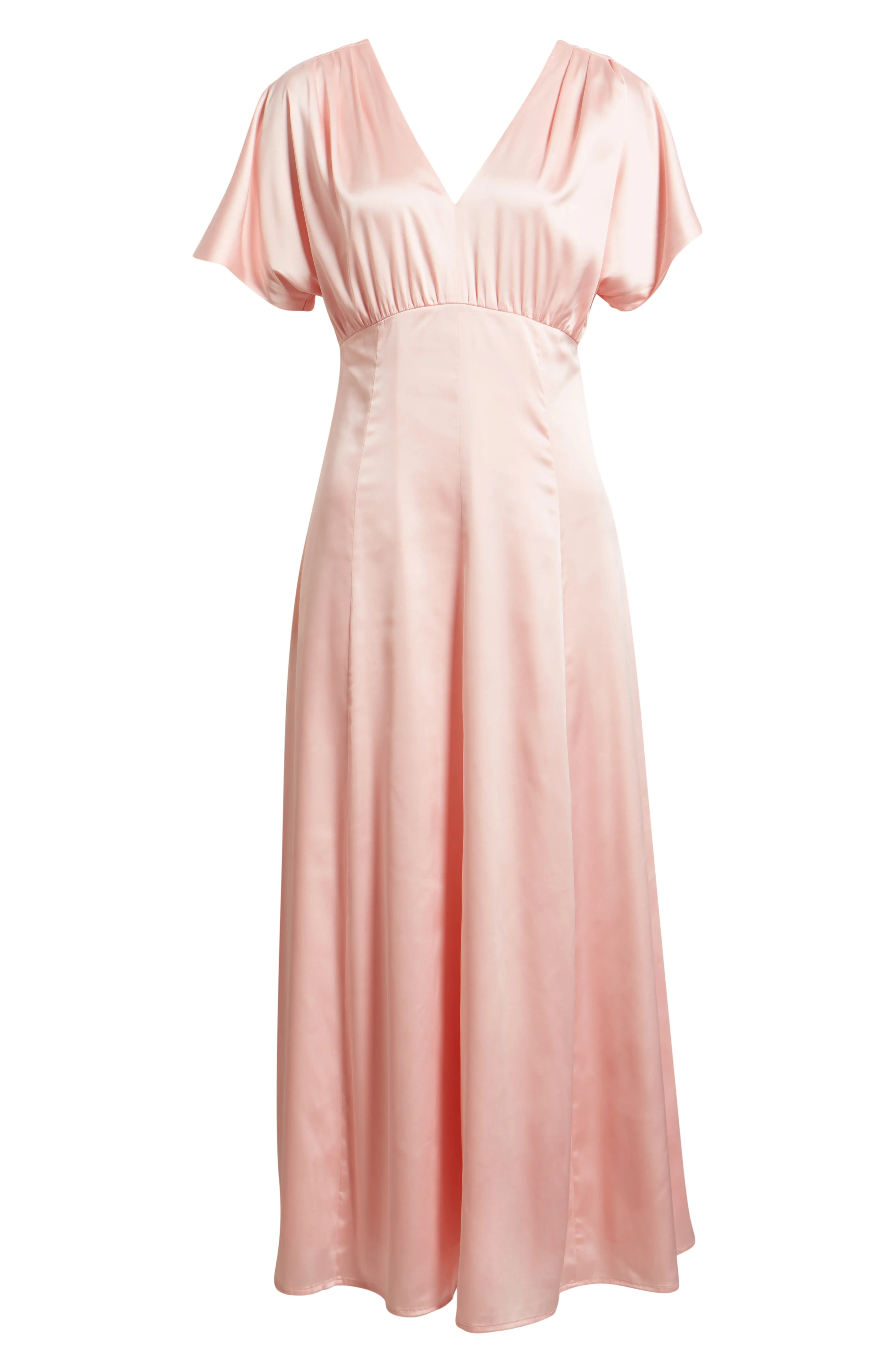 Seamed Stretch Satin Maxi Dress | Nordstrom