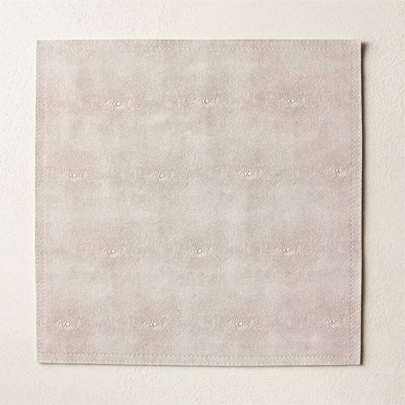 Shagreen Oat Faux-Leather Square Placemat + Reviews | CB2 | CB2