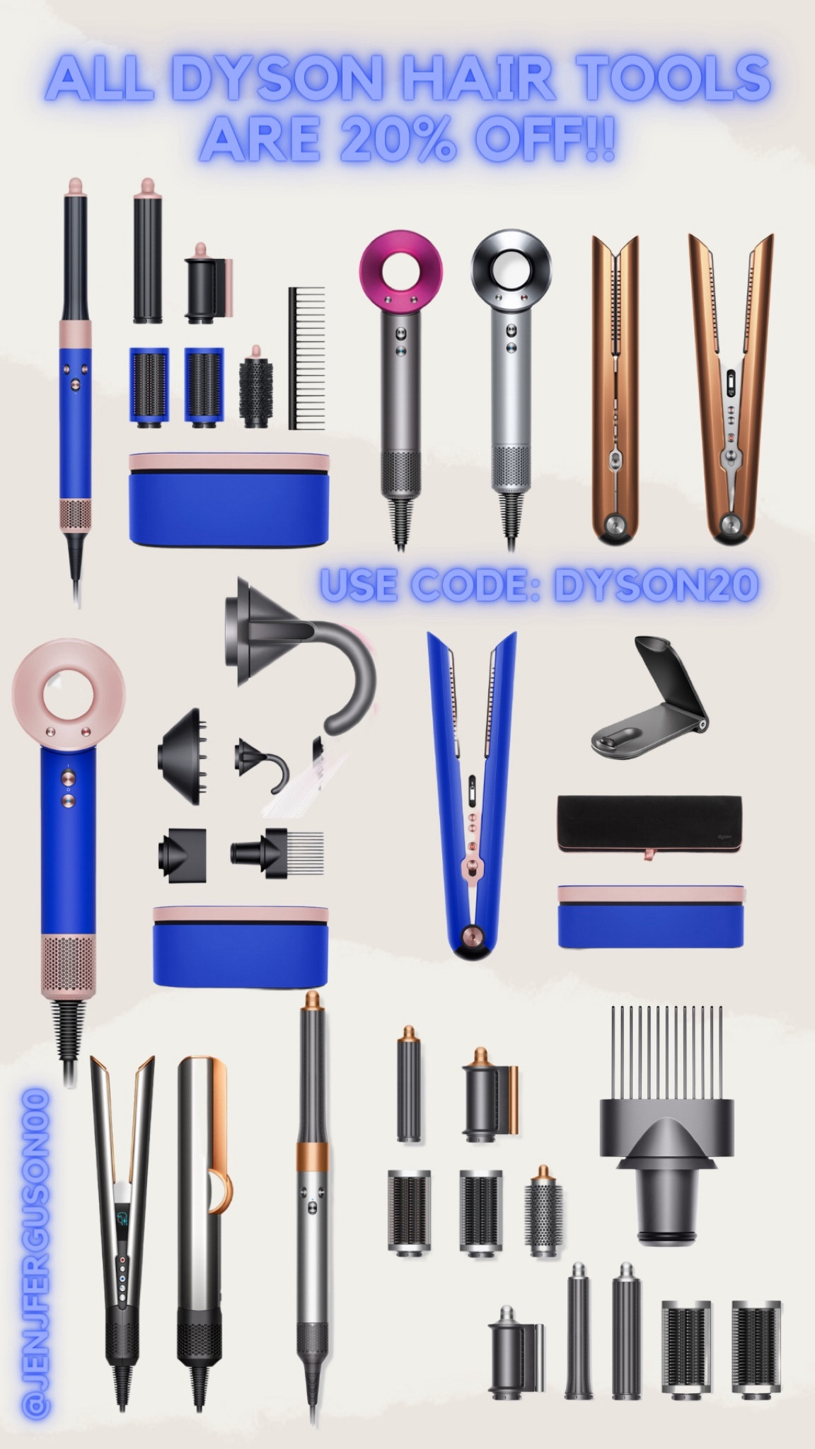 EVERYYYYY girl wants a Dyson!!!!💁🏼‍♀️
Right now at Ulta, all Dyson hair tools and accessories are 20% off with code DYSON20! I have the pink hair dryer and it is indeed AMAZING! I’m loving the new limited edition color sets😍

A little over a month til Christmas, my lil elves! 🧝‍♀️ Christ

#LTKCyberWeek #LTKstyletip #LTKGiftGuide