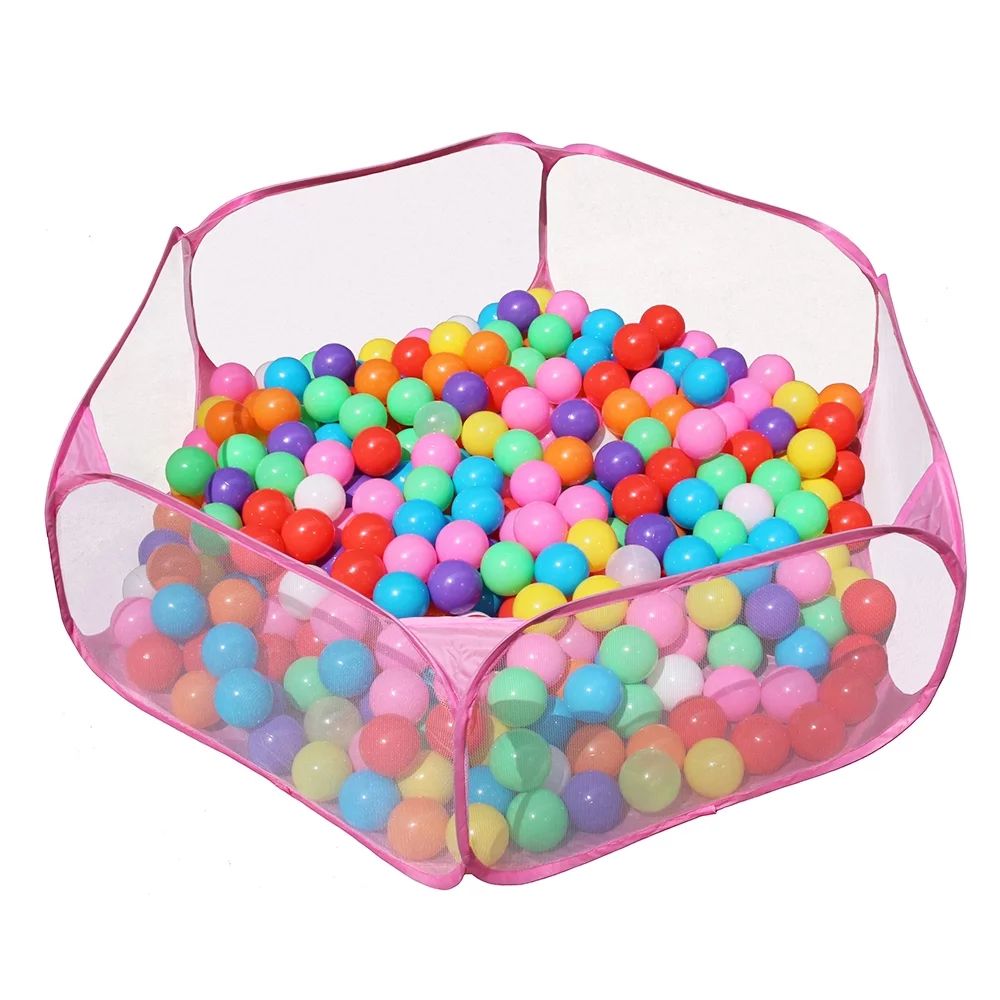 Jacone Portable Cute Pink Hexagon Children Ball Pit, Indoor and Outdoor Easy Folding Ball Play Po... | Walmart (US)
