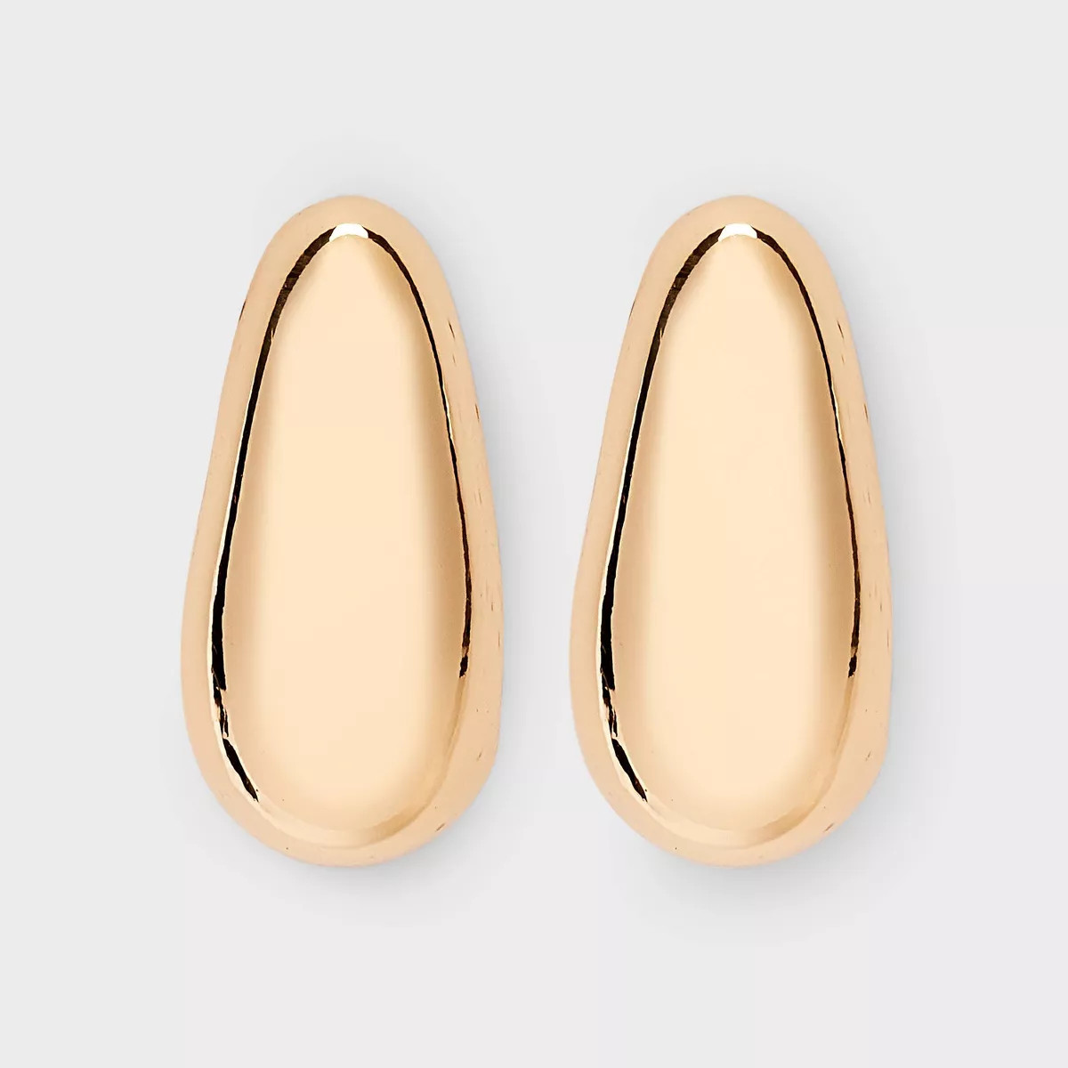 Gold Smooth J Shape Hoop Earrings - A New Day™ Gold | Target