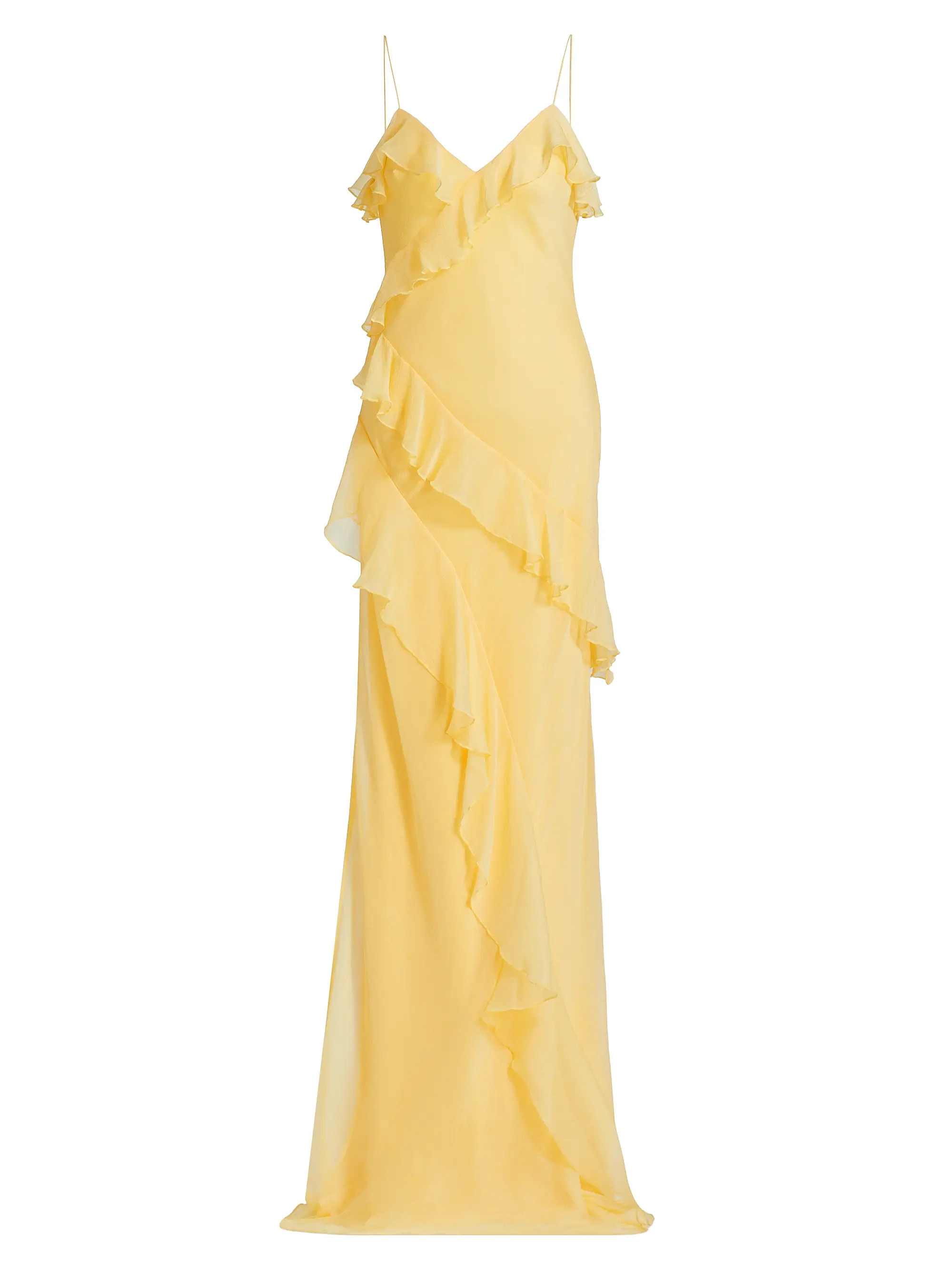 Sophia Chiffon Ruffle-Trim Gown | Saks Fifth Avenue