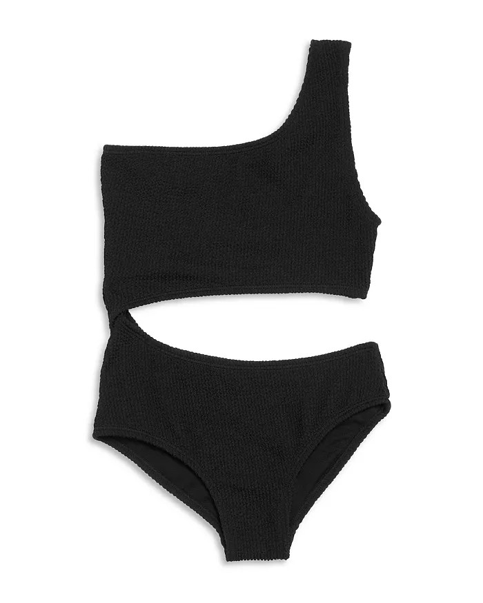 Girls' Carina Crinkle Asymmetric One Piece Swimsuit - Big Kid | Bloomingdale's (US)
