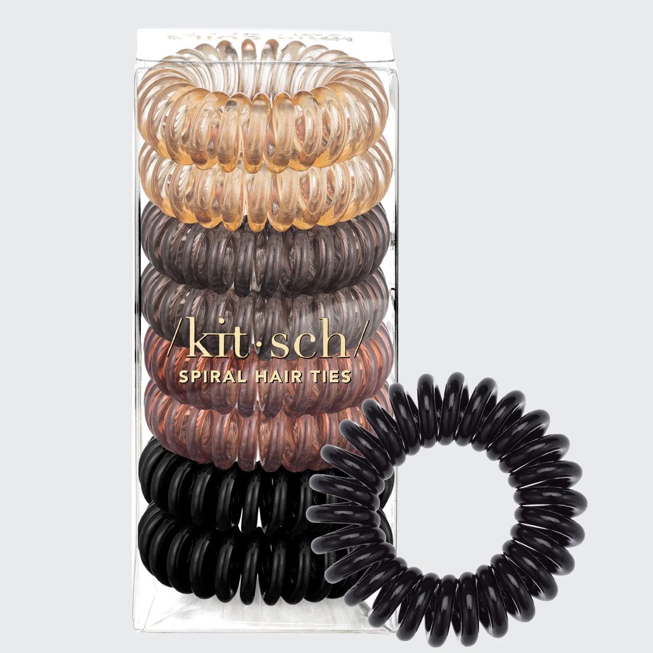 Brunette Spiral Hair Ties | KITSCH | Kitsch