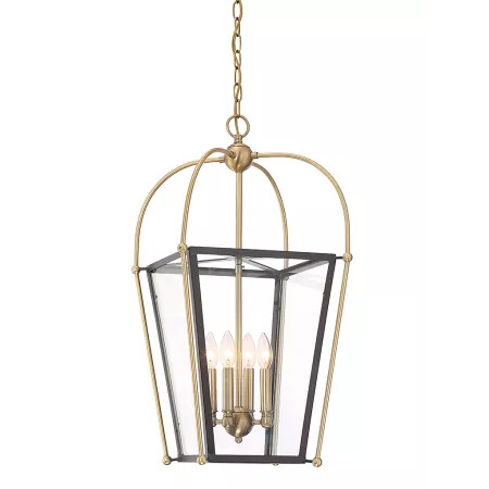 Savoy House 3-9074-4-79 English Bronze / Warm Brass Dunbar 4 Light 14" Wide Pendant with Clear Gl... | Build.com, Inc.