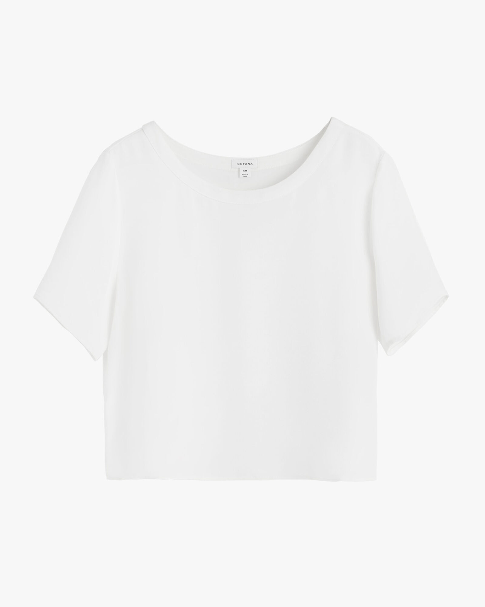 Silk Cropped Crewneck Tee | Cuyana