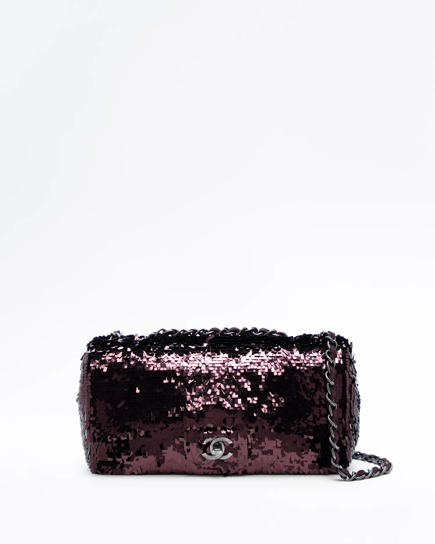 Sequin East West Flap Bag | Vivrelle