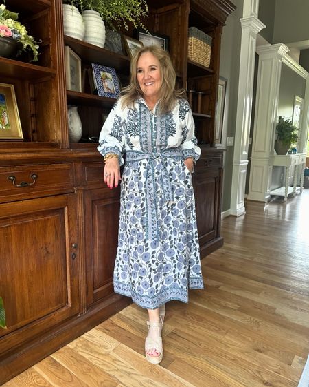 This exact dress is not available through LTK. But India block prints are a classic and Sue Sartor  is the premier brand. 

My dress is Victoria Dunn. You. An shop directly on her website with my 15% off code NANETTE15


#LTKwedding #LTKmidsize #LTKover40
