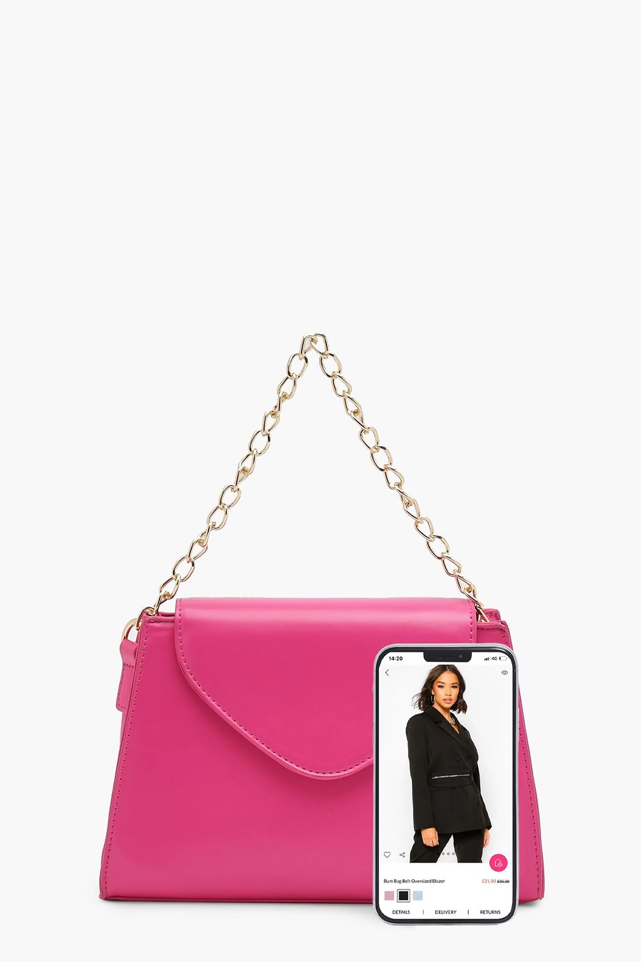 Mini-Tasche mit Kettenhenkel | Boohoo.com (DE)