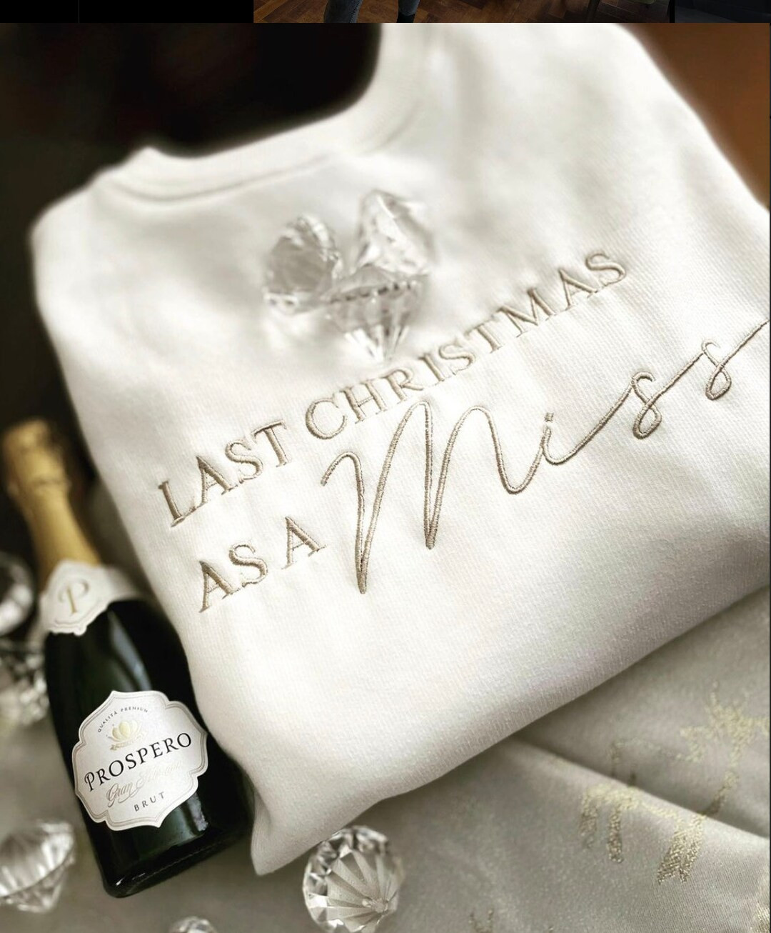 Custom Last Christmas as Miss Embroidered Sweatshirt, First Christmas as Mrs, Wife crewneck, Futu... | Etsy (US)