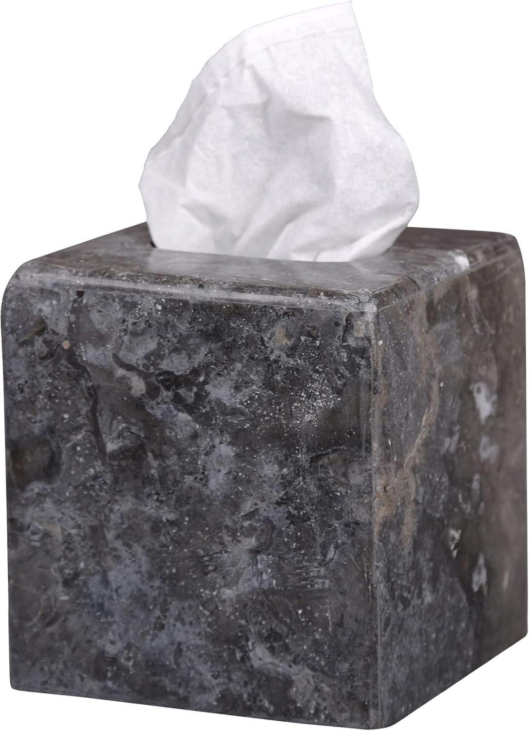 Luxury Natural Marble Tissue Box Cover – Heavy-Duty Square Facial Tissue Holder, Hand-Carved fo... | Amazon (US)