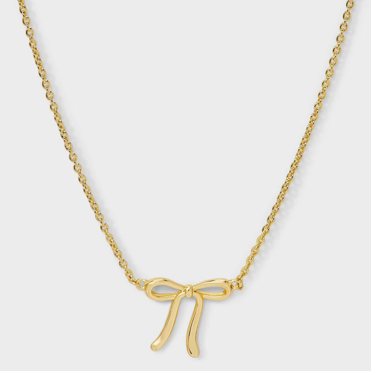 14K Gold-Plated Bow Necklace - A New Day™ Gold | Target