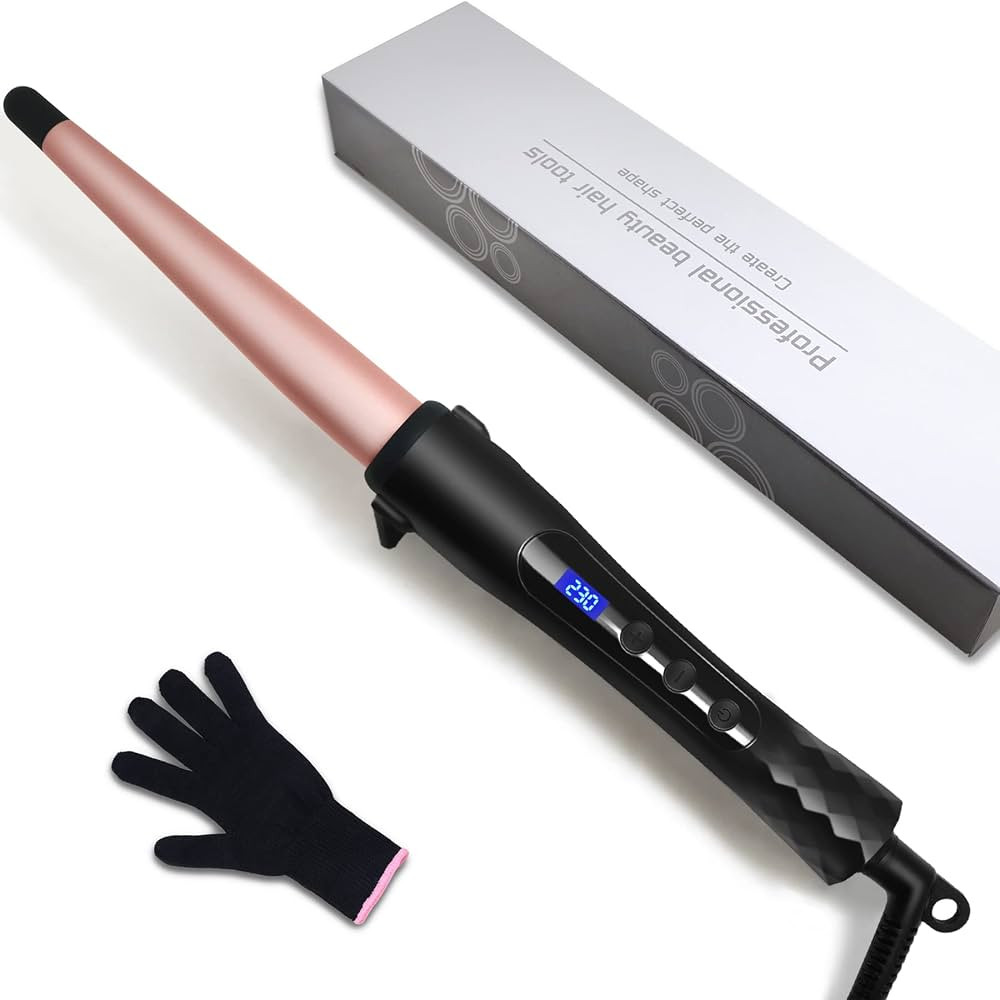 Hair Curling Wand, 1/2-1 Inch Tapered Curling Iron for All Hair Types, Professional Ceramic Hair Cur | Amazon (US)
