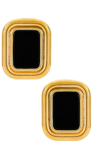 Margaux Onyx Earrings in Gold & Onyx | Revolve Clothing (Global)