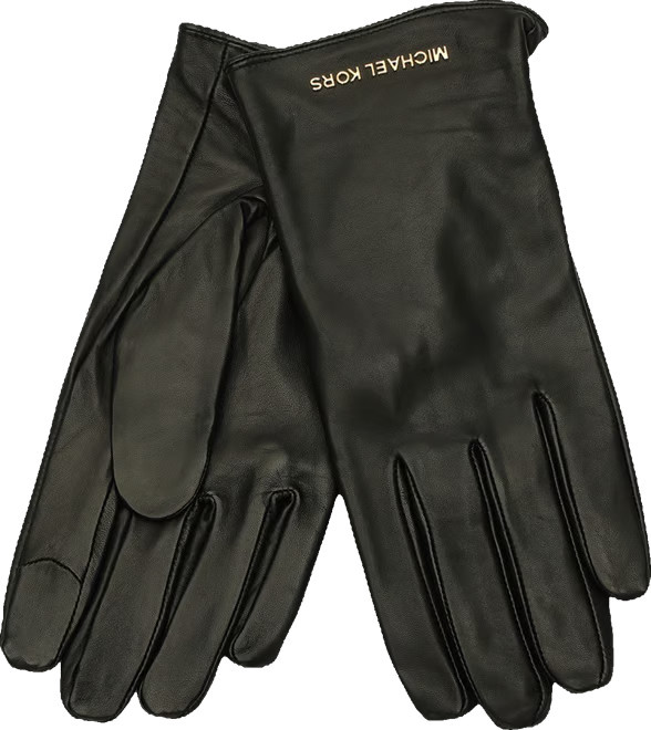 MICHAEL Women's Logo Detail Leather Tech Gloves | Macy's
