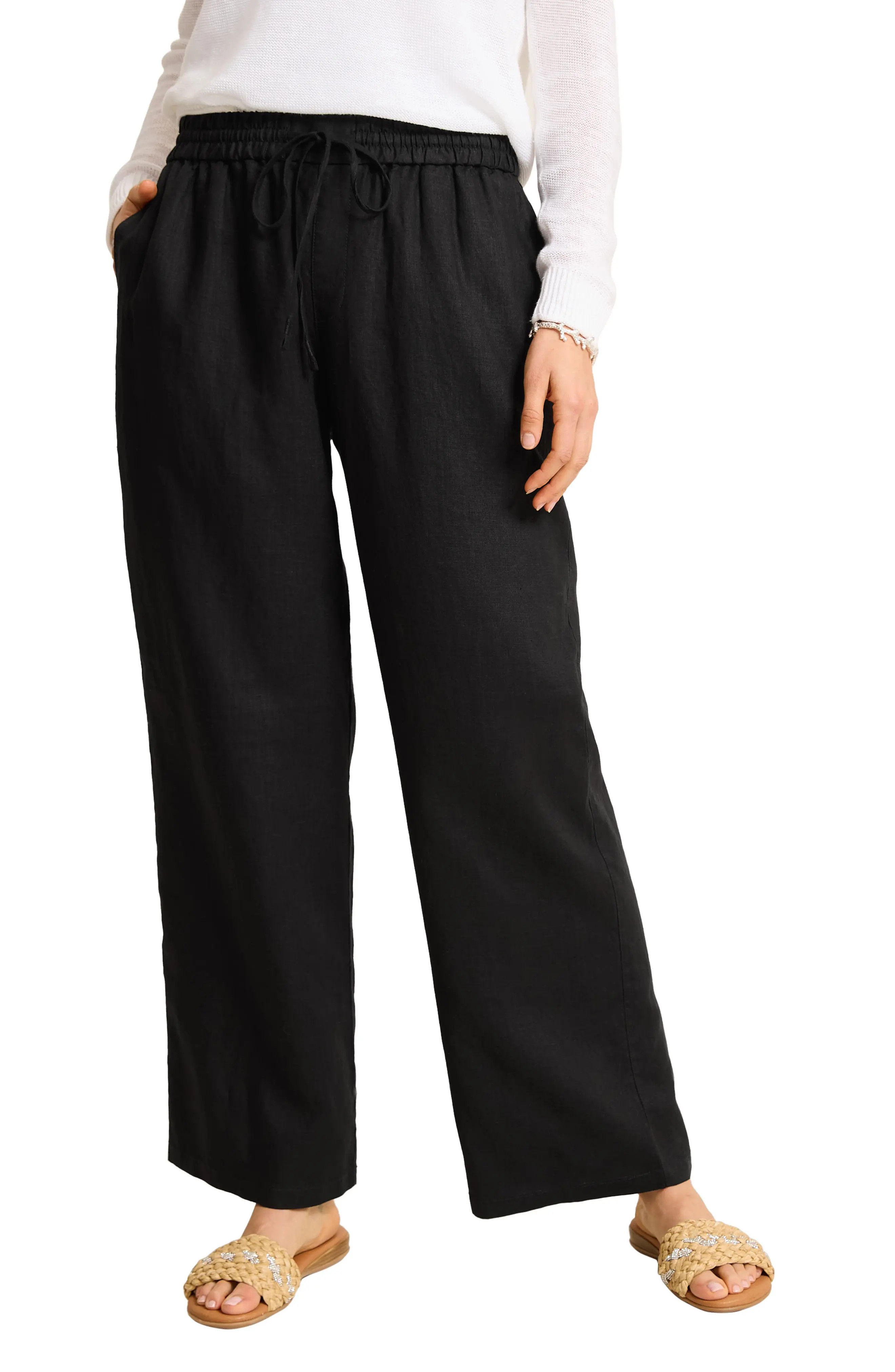 Two Palms Easy Linen Drawstring Pants (Women) | Nordstrom | Nordstrom
